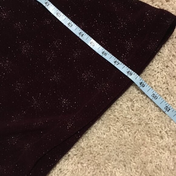 Long Dark Burgundy Fireworks Evening Maxi Dress - Picture 16 of 16